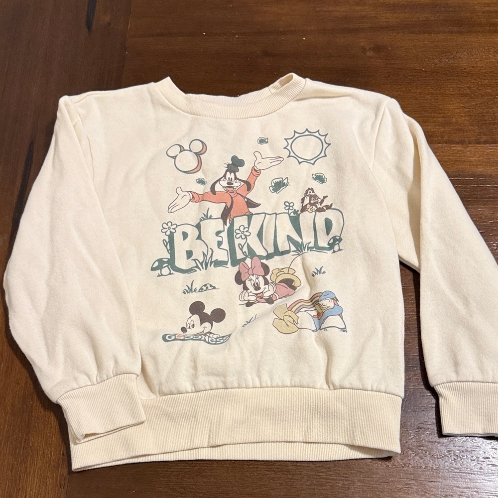 Disney Kids Cream 'Be Kind' Sweatshirt